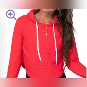 NWOT CVG Textured watermelon cream of the crop hoody Size M